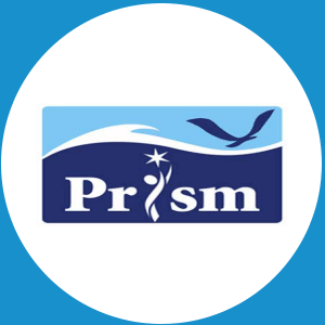 Logo de Prism partenaire de l'ALEFPA Trail, événement sportif à visée inclusive, le 24 septembre à Eymoutiers (87)