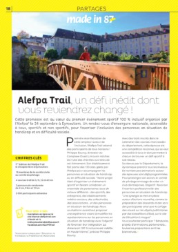 L'Alefpa Trail un événement à découvrir dans le magazine du département de la Haute-Vienne